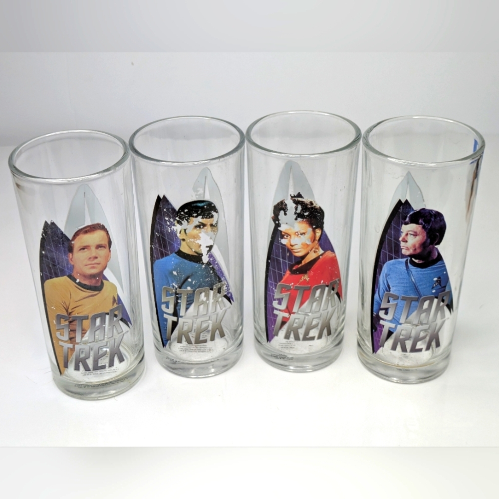 2009 Vandor Star Trek Character Glass Set of 4